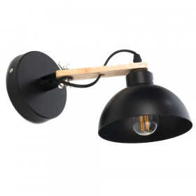 Απλίκα E27 Μαύρο Και Ξύλο 43384-BL INLIGHT