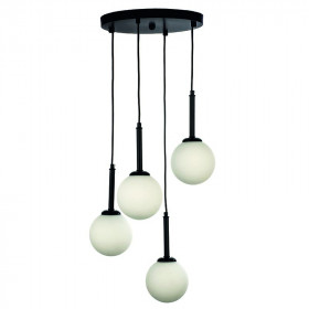 Φωτιστικό Τετράφωτο G9 Μαύρο Και Νίκελ 4514-4 INLIGHT