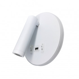 Σποτ Επίτοιχο LED 12W 3000K Λευκό Με USB 43418-WH INLIGHT