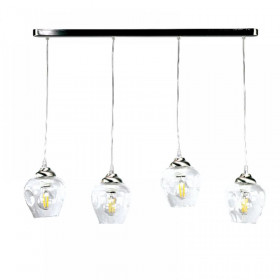 Φωτιστικό Τετράφωτο E27 Νίκελ Και Διάφανο 4474-4-NM INLIGHT