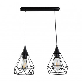 Φωτιστικό Δίφωτο E27 Μαύρο 4024-2-BL INLIGHT