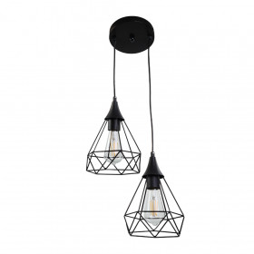 Φωτιστικό Δίφωτο E27 Μαύρο 4024-2-BL INLIGHT