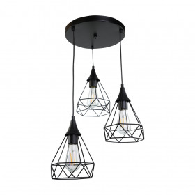Φωτιστικό Τρίφωτο E27 Μαύρο 4024-3-BL INLIGHT