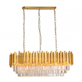 Φωτιστικό Δωδεκάφωτο E14 Χρυσό Και Κρύσταλλο 6069-12 INLIGHT