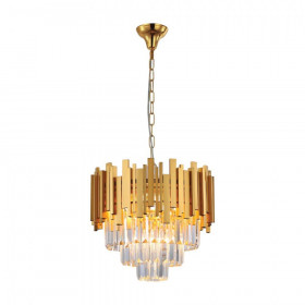 Φωτιστικό Τετράφωτο E14 Χρυσό Και Κρύσταλλο 6068-4 INLIGHT