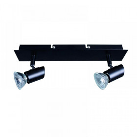 Σποτ Οροφής Δίφωτο GU10 Μαύρο 9078-2 INLIGHT