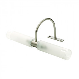 Απλίκα Μπάνιου G9 Νίκελ Και Γυαλί Λευκό 1046 INLIGHT