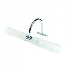 Απλίκα Μπάνιου G9 Χρώμιο Και Γυαλί Λευκό 1046 INLIGHT