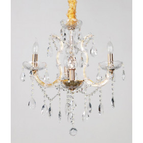 Φωτιστικό Τρίφωτο E14 Χρυσό Και Κρύσταλλο 5244-3 INLIGHT