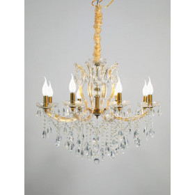 Φωτιστικό Οχτάφωτο E14 Μελί Και Κρύσταλλο 5244-8 INLIGHT