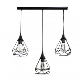 Φωτιστικό Τρίφωτο Ε27 Μαύρο 4024-3-BL INLIGHT