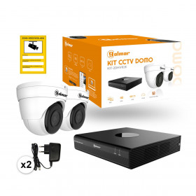 ΚΙΤ CCTV Με Δυο Κάμερες Dome KIT-2DHVR2E GOLMAR