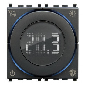 Θερμοστάτης Ψηφιακός 2 Στοιχείων Γκρι 02970 VIMAR