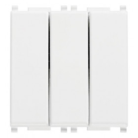 Διακόπτης Απλός Τριπλός 2 Στοιχείων Λευκό Plana 14003 VIMAR