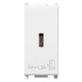 Πρίζα Φόρτισης USB TypeC 1 Στοιχείου Λευκό Plana 14292.C VIMAR