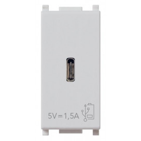 Πρίζα Φόρτισης USB TypeC 1 Στοιχείου Ασημί Plana 14292.C.SL VIMAR