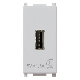Πρίζα Φόρτισης USB TypeA 1 Στοιχείου Ασημί Plana 14292.SL VIMAR