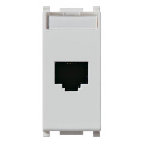 Πριζα Δικτύου RJ45 Cat.6 UTP 1 Στοιχείου Ασημί Plana 14339.13.SL VIMAR
