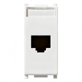 Πρίζα Δικτύου RJ45 Cat.6A UTP 1 Στοιχείου Λευκό Plana 14339.15 VIMAR