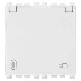 Πρίζα Σούκο Ασφαλείας Με Καπάκι Λευκό Arke 19208.C.B VIMAR