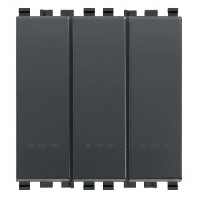 Διακόπτης A/R Τριπλός 2 Στοιχείων Γκρι Eikon 20007 VIMAR