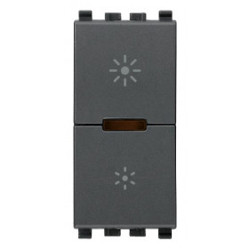 Dimmer Πλήκτρου Universal 1 Στοιχείου Γκρί Eikon 20135.1 VIMAR