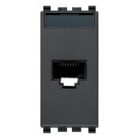 Πριζα Δικτύου RJ45 Cat.6 UTP 1 Στοιχείου Γκρί Eikon 20339.13 VIMAR