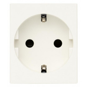 Πρίζα Σούκο Ασφαλείας 2 Στοιχείων Λευκό Linea 30208.B VIMAR