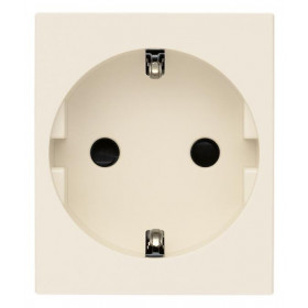 Πρίζα Σούκο Ασφαλείας 2 Στοιχείων Μπεζ Linea 30208.C VIMAR