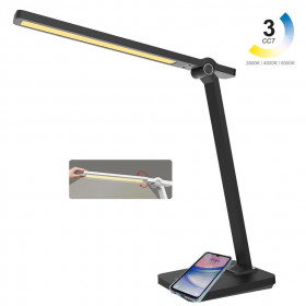 Φωτιστικό Γραφείου LED 10W 3000-6000K Μαύρο Με Wireless Φορτιστή 40-900264 G.K.