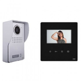 KIT Θυροτηλεόρασης 1 Διαμερίσματος Με Οθόνη 4,3'' Μαύρη 034110 CTC