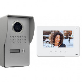 KIT Θυροτηλεόρασης 1 Διαμερίσματος Wi-Fi Με Οθόνη 7'' Λευκή 039113 CTC