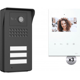 KIT Θυροτηλεόρασης 3 Διαμερισμάτων Με Οθόνη 4,3'' 044383 CTC