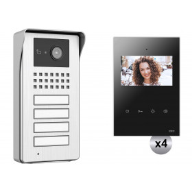 KIT Θυροτηλεόρασης 4 Διαμερισμάτων Με Οθόνη 4,3'' 044410 CTC