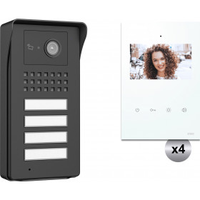 KIT Θυροτηλεόρασης 4 Διαμερισμάτων Με Οθόνη 4,3'' 044483 CTC