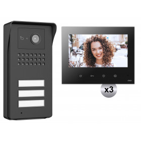 KIT Θυροτηλεόρασης 3 Διαμερισμάτων Με Οθόνη 7'' 047380 CTC