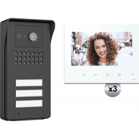 KIT Θυροτηλεόρασης 3 Διαμερισμάτων Με Οθόνη 7'' 047383 CTC