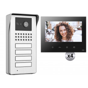 KIT Θυροτηλεόρασης 4 Διαμερισμάτων Με Οθόνη 7'' 047410 CTC