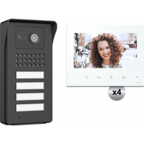 KIT Θυροτηλεόρασης 4 Διαμερισμάτων Με Οθόνη 7'' 047483 CTC