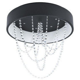 Πλαφονιέρα LED 34W 3000k Μαύρο Και Κρύσταλλο Berlona 39762 EGLO
