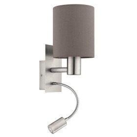 Απλίκα E27 Με Ενσωματωμένο Σπότ LED 3.8W 3000k Χρώμιο Και Ανθρακί Pasteri 96481 EGLO