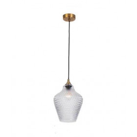 Φωτιστικό Μονόφωτο Ε27 Μπρονζέ Και Διάφανο 19125 ZAMBELIS