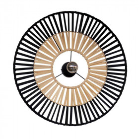 Απλίκα E27 Μαύρο Και Μπαμπού 19252 ZAMBELIS