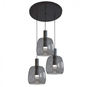 Φωτιστικό LED 15W 3000k Μαύρο Και Φυμέ 1971 ZAMBELIS