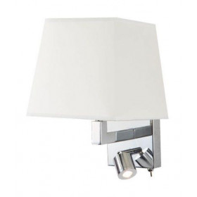 Απλίκα E27 & LED 3W Χρώμιο Και Μπεζ H26-W ZAMBELIS