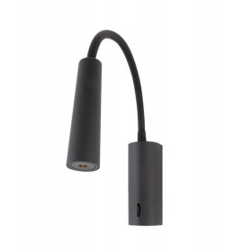 Σποτ Επίτοιχο LED 3W 3000k Μαύρο H72 ZAMBELIS