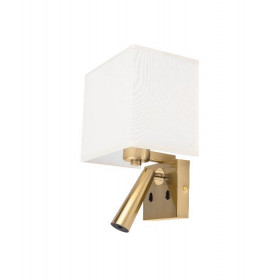 Απλίκα E27 & LED 3W 3000k Ορειχάλκινο Και Μπεζ H73 ZAMBELIS
