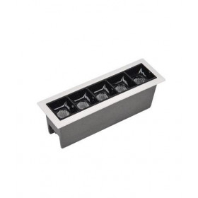 Σπότ Χωνευτό LED 11W 3000k Λευκό Και Μαύρο S086 ZAMBELIS