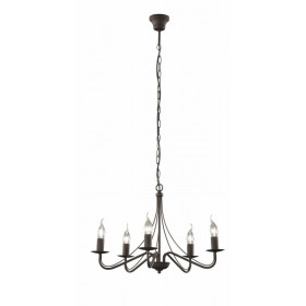 Φωτιστικό Πεντάφωτο E14 Καφέ Σκουριάς Country R1198-24 RL LIGHTING