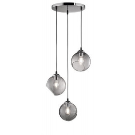 Φωτιστικό Τρίφωτο E27 Μαύρο Φυμέ Clooney R30073054 RL LIGHTING